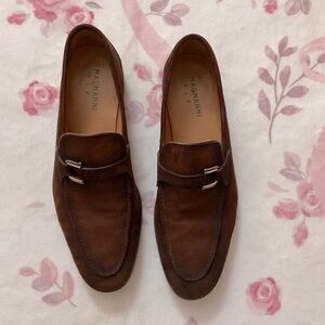 Magnanni Dark Brown Suede Men's Loafers